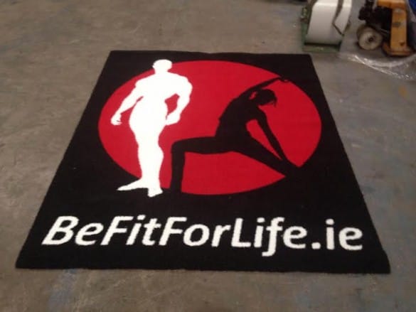 Be Fit for Life gym track logo mat in Ireland
