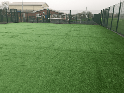 full artificial turf football pitch