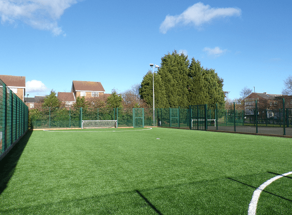 3G pitch enclosed by fencing