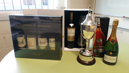 The trophies and prizes STM won at the SAPCA golf day