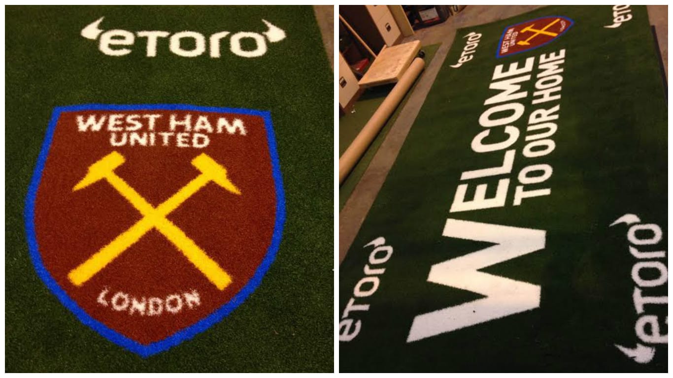 west ham united logo mat