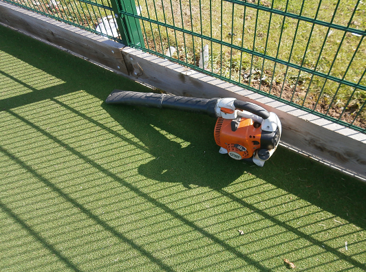 leaf blower on the surface