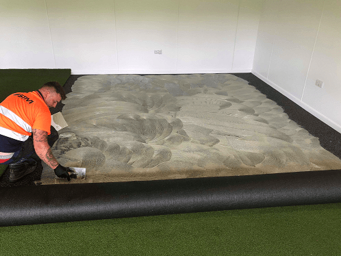 gluing artificial grass