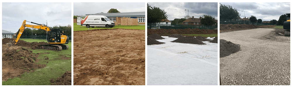 creating a muga pitch on a school field