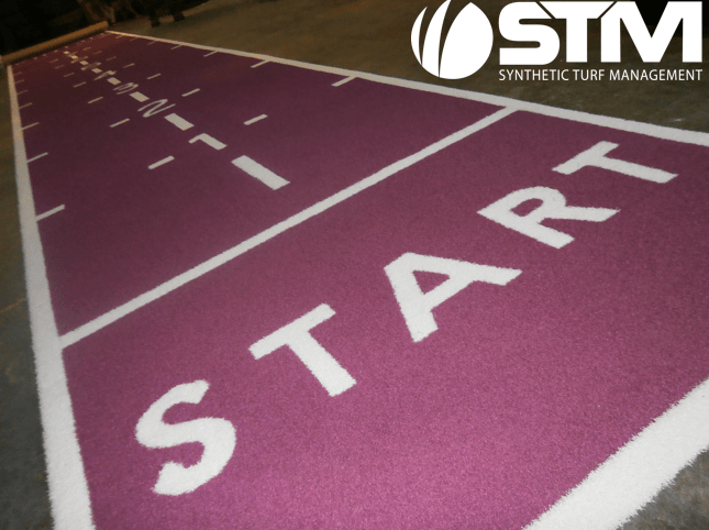 image showing pink gym mat with white markings