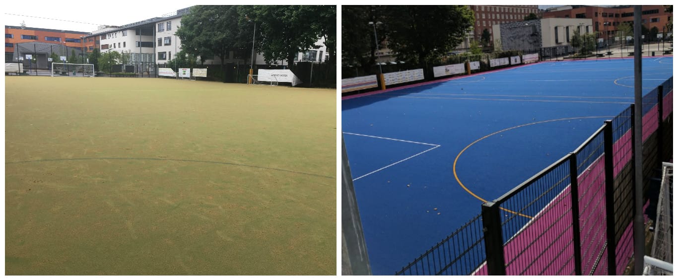 School resurfacing with artificial turf