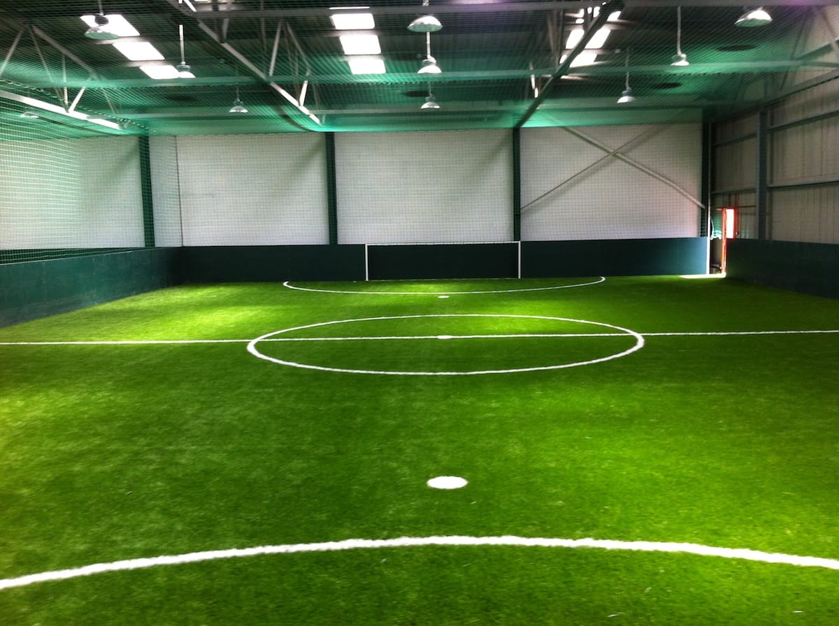 Alun Armstrong Soccer Centre indoors, view taken from one of the goals