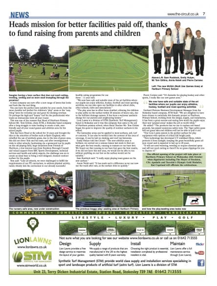 News from STM and Lion Lawns in supply and installation