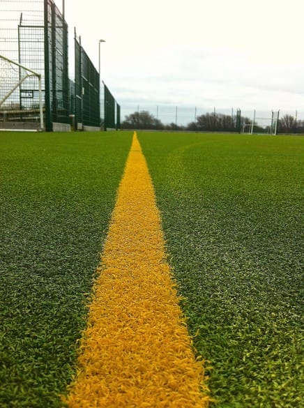 Yellow Turf Line Marking for Multi Use Games Areas