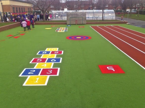 STM incorporate Phonics in to safe Play Surfaces and MUGA 