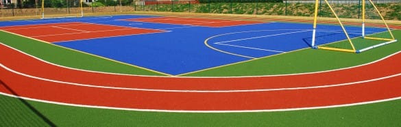 Synthetic Turf Management multi use games area, perfect for transforming playground surfaces