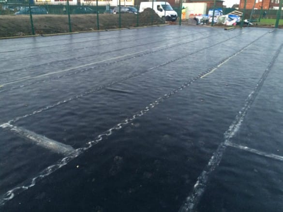 Newcomen School MUGA new fencing being installed