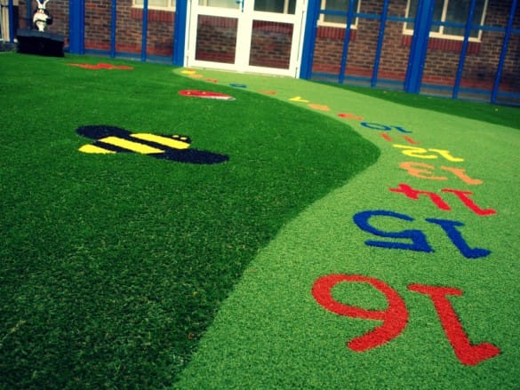 EPIC playground at Good Shepherd School London by Synthetic Turf Management 