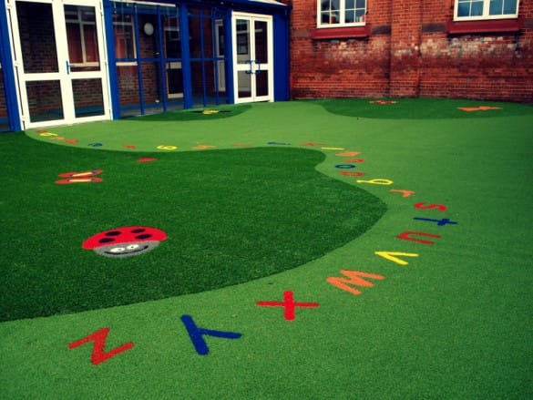 EPIC playground at Good Shepherd School in London by Synthetic Turf Management 