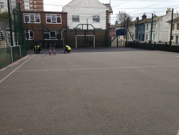 school tarmac surface