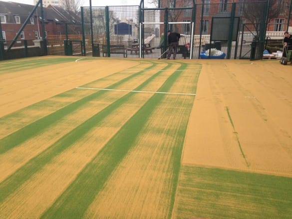 Brighton college netball pitch getting sand infilled