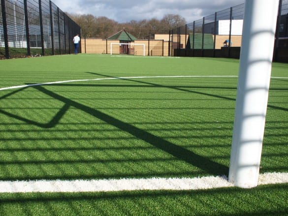 Forest Oak School astro turf MUGA installation by Synthetic Turf Management 
