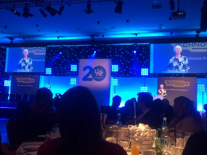 Baroness Sue Campbell speaking at the Youth Sport Trust 2015 conference gala dinner