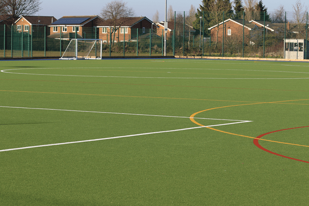 MUGA after resurfacing with artificial grass