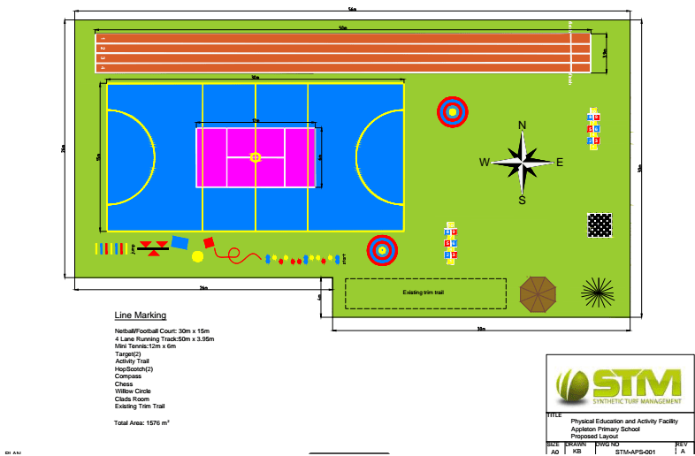 CAD Design of muga and playground