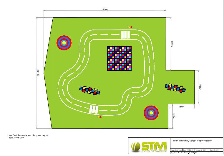 CAD Design of playground Roadway 