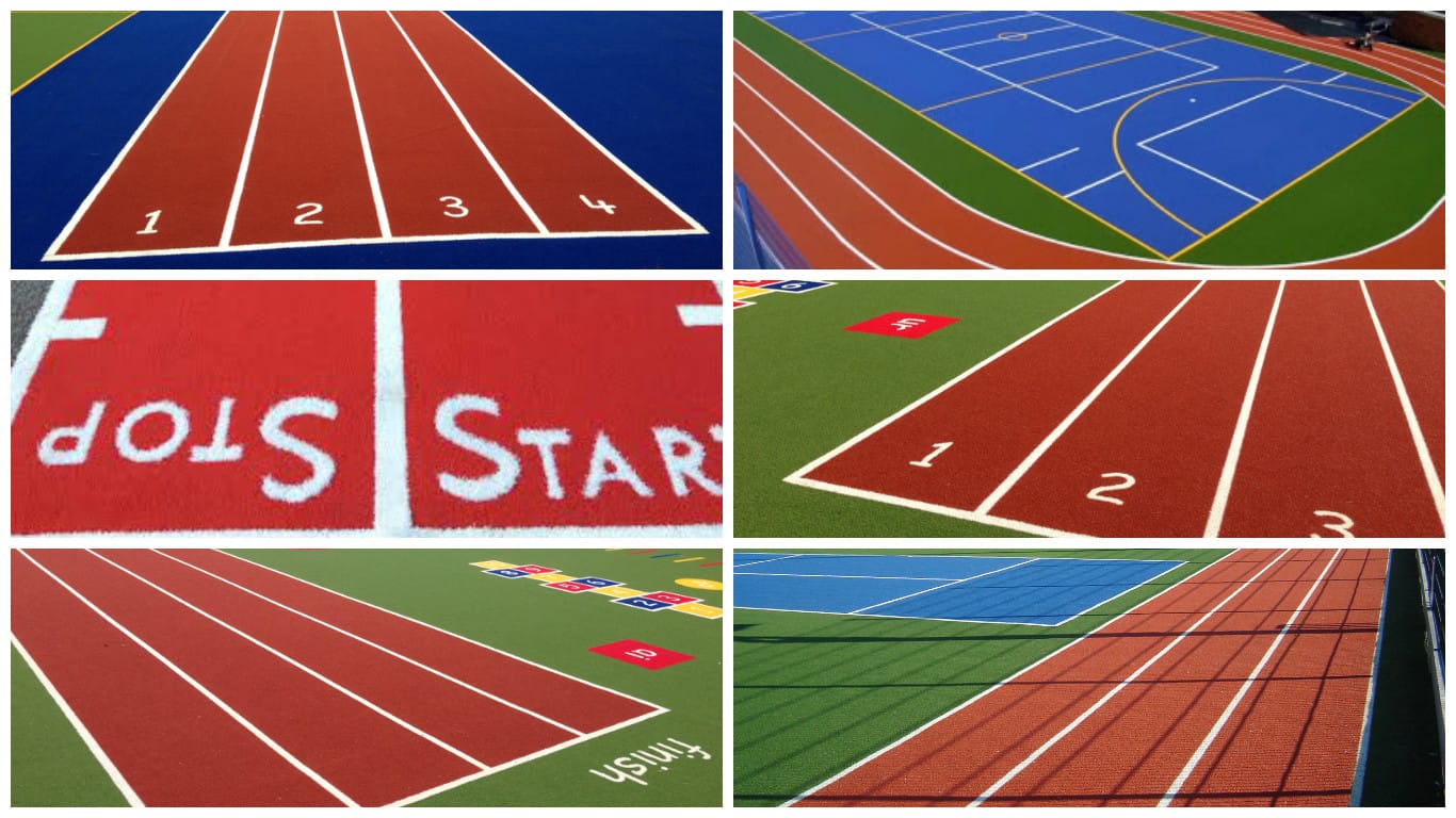 Selection of Artificial Turf Running Tracks