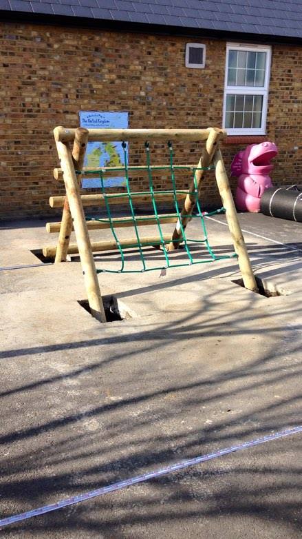 previously installed play equipment