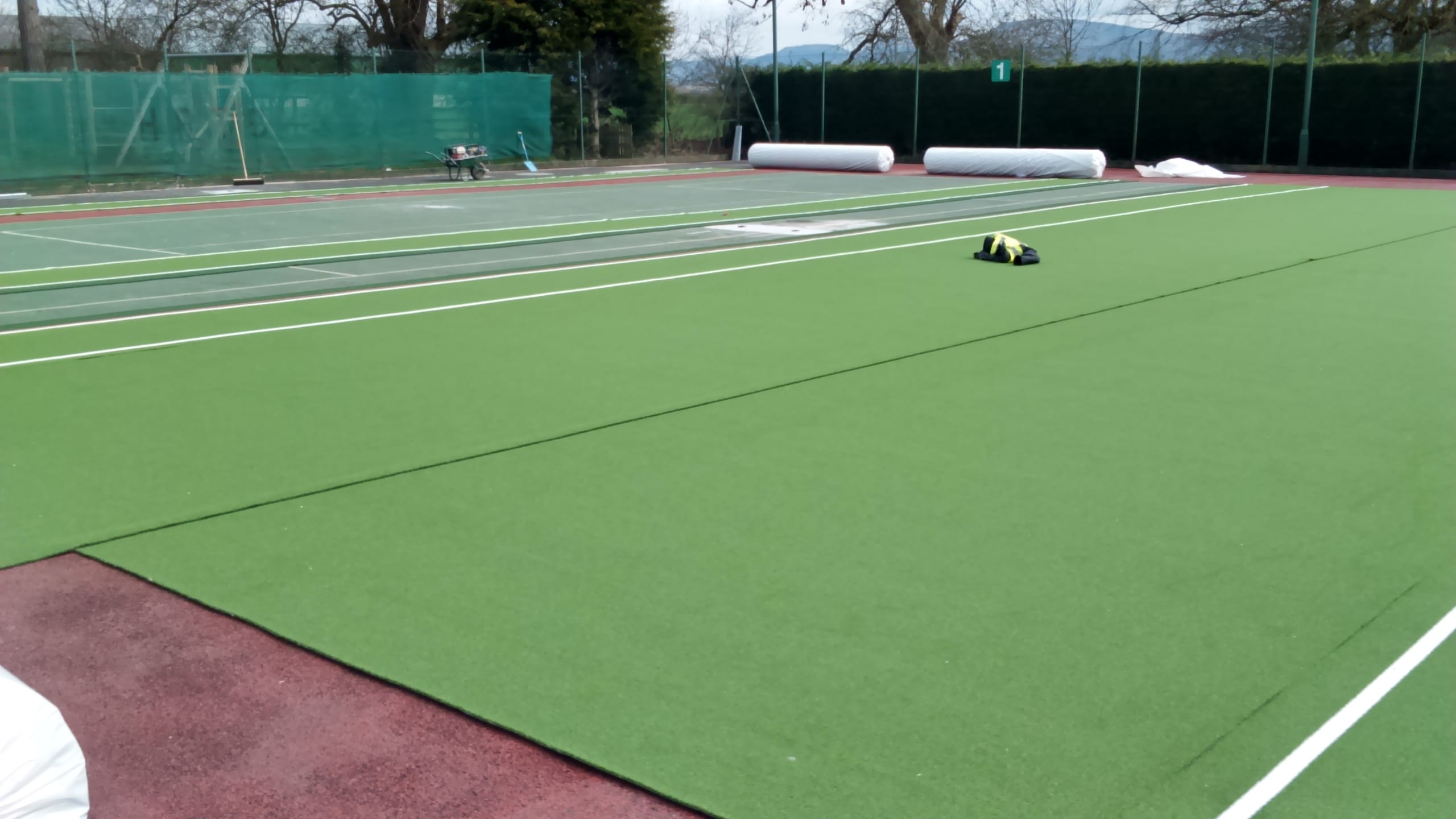 Carpet Installation of tennis courts