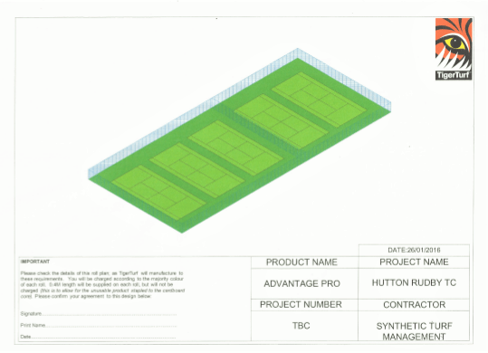 CAD Design of tennis courts