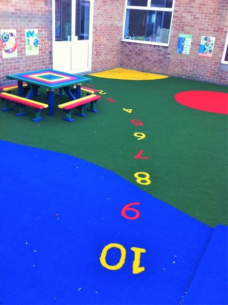 number line design in playground