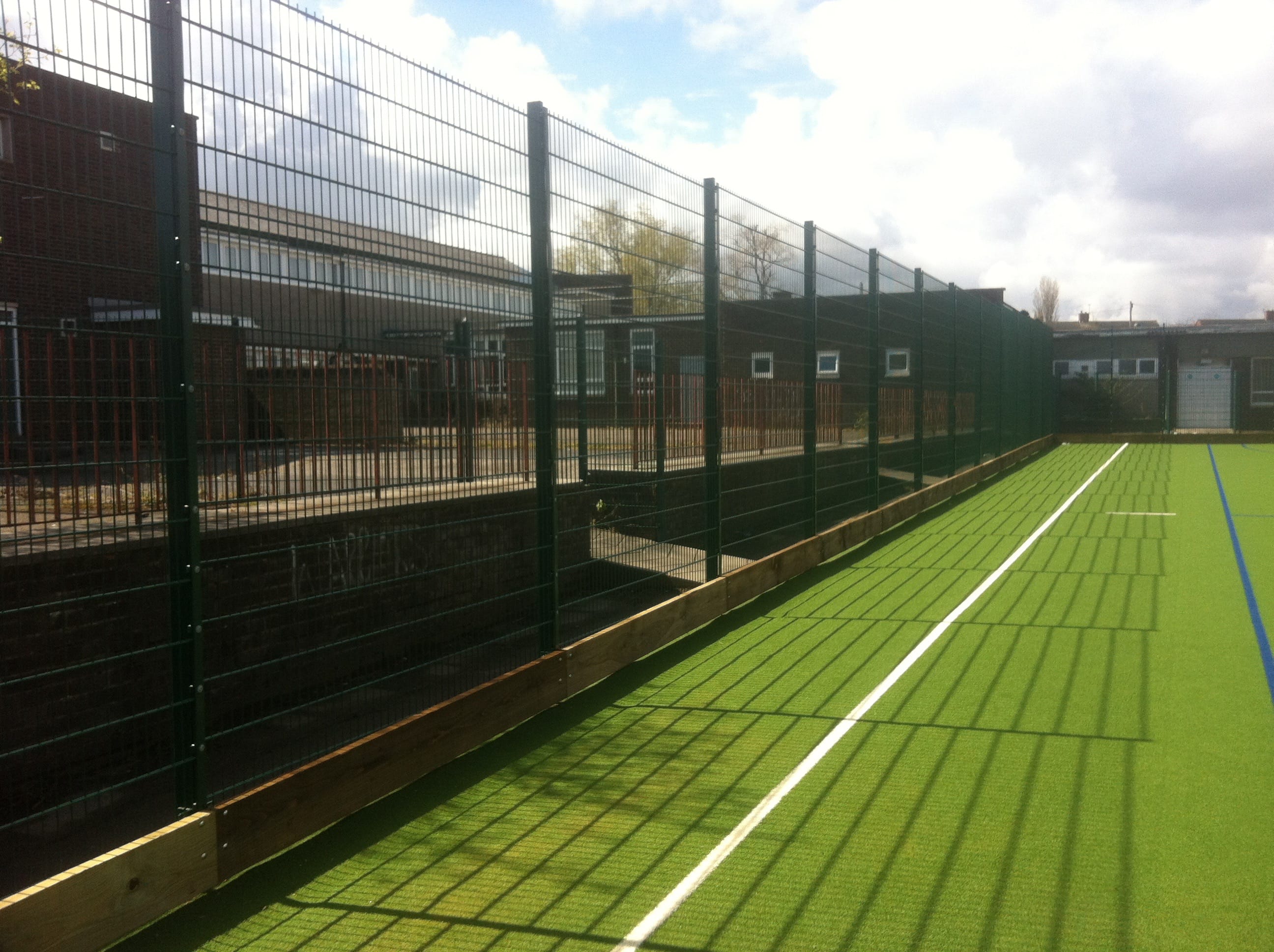 fencing around sports pitch