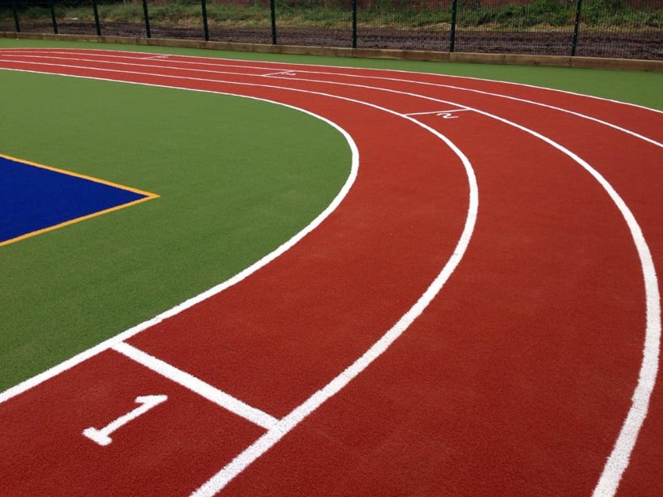 artificial grass school running track