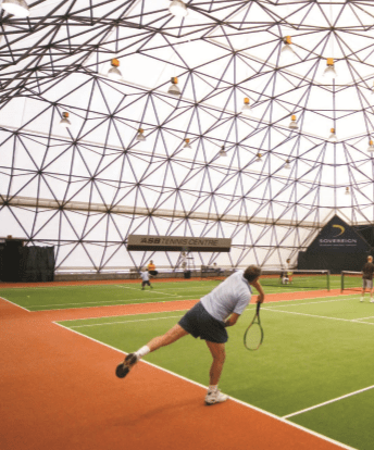 indoor synthetic turf tennis court