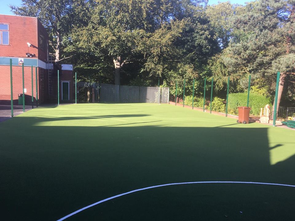 green artificial grass muga