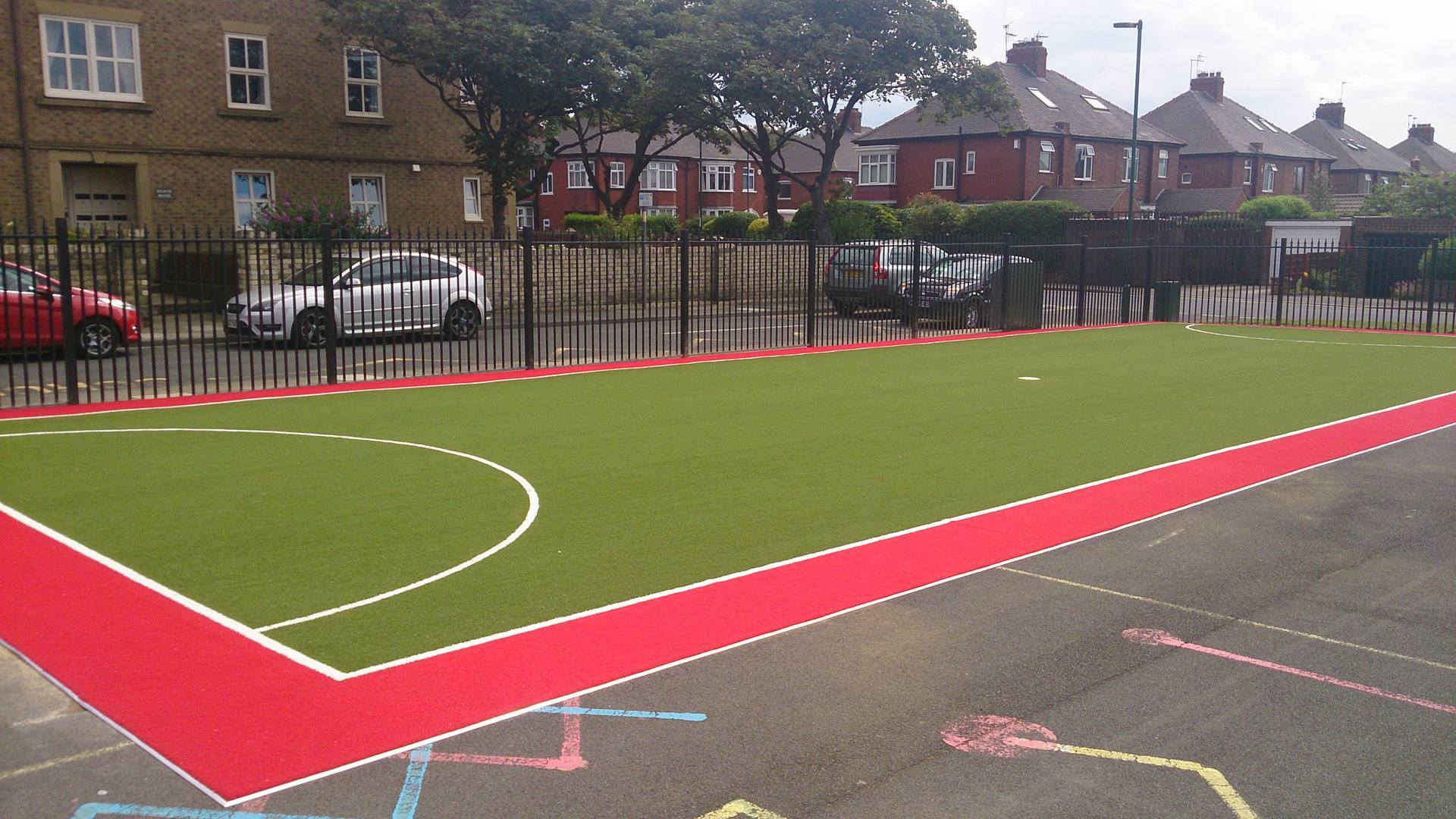 red and green playground overlay