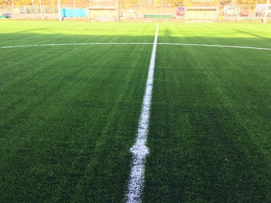view of white line marking on 3g pitch