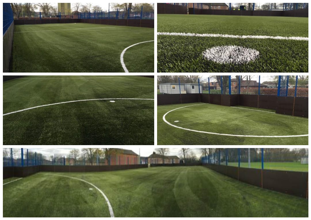 5 image collage showing the full complete 3g pitch Leeming